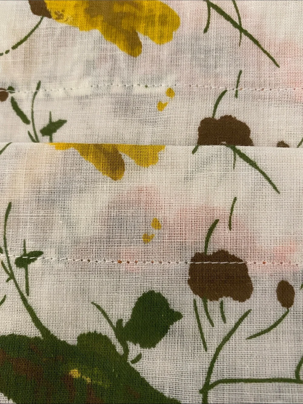 Vintage Handmade Floral Valance
